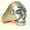 Inel vintage tip Skull din argint 10 gr. nemarcat, 2cm circumferinta, craniu