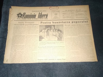 ZIARUL ROMANIA LIBERA 26 AUGUST 1953 foto