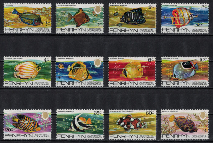 PENRHYN 1974 - Fauna, Pesti din Pacific / serie completa MNH