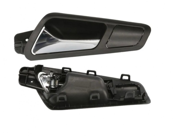 Maner usa interior Volkswagen Passat (B6 (3c)), 01.2005-07.2010, montare fata, stanga, negru; maner cromat, RapidAuto