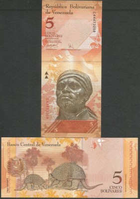 VENEZUELA 5 BOLIVARES 20.03. 2007 UNC [1] P- 89a , necirculata foto