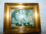 Reproducere Italia, Auguste Renoir, tablou vintage , reproducerea pe suport metalic,
