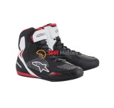 Cumpara ieftin Ghete moto AlpineStars Faster3 Rideknit alb negru rosu