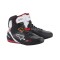 Ghete moto AlpineStars Faster3 Rideknit alb negru rosu