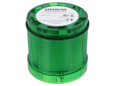 Semnalizator LED Verde 24V IP65 &amp;Oslash;70mm foto