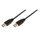 CABLU USB LOGILINK, USB 3.0 (T) la USB 3.0 (T), 2m, black, &quot;CU0039&quot; (timbru verde 0.08 lei)