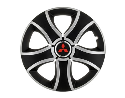 Set 4 capace roti Bis Gri-Negru R14 pentru gama auto Mitsubishi foto