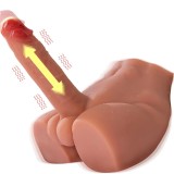 Masturbator Peel Ass&amp;Dildo, 7 Moduri Impingere si Vibratii, SuperSkin, USB, Natural, 3.1 kg