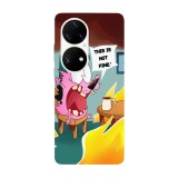 Husa compatibila cu Huawei Nova Y70 model courage this is not fine, Silicon, TPU, Viceversa, Transparent, Carcasa