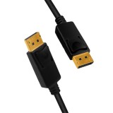 CABLU video LOGILINK, DisplayPort (T) la DisplayPort (T) 1.4, 3m, conectori auriti, rezolutie maxima 8K (7680 x 4320) la 60 Hz, plastic, triplu ecrana