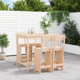 Set mobilier de bar pentru gradina, 5 piese, lemn masiv de pin GartenMobel Dekor, vidaXL