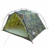 vidaXL Cort tunel Camuflaj 4 persoane Poliester 185T cu acoperire PU 42019361