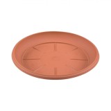 Farfurie Ghiveci Flori, Plastic, Diametru 30 cm, &Icirc;nălțime 3.8 cm, Culoare Teracota, Oem