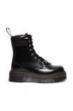 Dr. Martens bocanci de piele Jadon Hardware II femei, culoarea negru, cu platforma, DM30932001