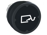 Comutator negru 22mm cu acționare prin apăsare