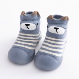 Cumpara ieftin Mocasini cu talpa antiderapanta - Bleu Teddy (Marime Disponibila: Marimea 24)