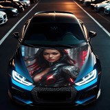Folie Capota Auto "Hood Art" rezistenta la exterior, marime M (165 x 120cm) -