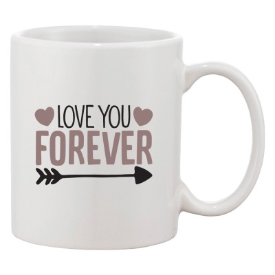 Cana alba personalizata &amp;#039;Love you forever&amp;#039;, INOVATIX&amp;reg;. 330ml foto