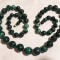 COLIER splendid din MARGELE de MALACHIT elegant DE EFECT vintage MASIV rar