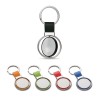 Breloc Metalic Rotativ Personalizabil cu Curea Colorata - Negru, Portocaliu, Verde, Rosu, Albastru - Accesorii Chei, Genti, Rucsac