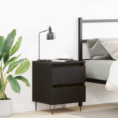 vidaXL Dulap de noapte Stejar negru 40 x 35 x 50 cm Lemn compozit 863486 foto
