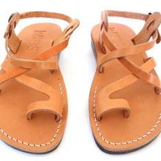 Sandale Piele Naturala Deget Camel