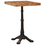 VidaXL Masă bistro Maro 50 x 50 x 76 cm Lemn masiv reciclat