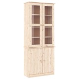 Cumpara ieftin Vitrine din sticla &bdquo;ALTA&rdquo; 77x35x186,5 cm, lemn masiv de pin