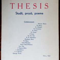 GRUPAREA THESIS,1939:STUDII PROZA POEME:G.Fonea/I.Th.Ilea/Licu Pop/George Vaida+