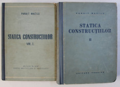 STATICA CONSTRUCTIILOR VOL I , II de PANAIT C. MAZILU , 1955 foto