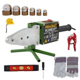 Cumpara ieftin Aparat de Lipit Tevi Polipropilena, PPR ProCraft PL2300, 2300 W, 300 Grade C, Trusa Lipit Tevi cu 6 bac-uri