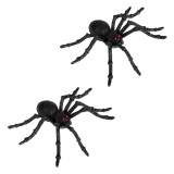 Set Păianjeni Decorativi Halloween, Realistici, 2 Bucăți, Negri