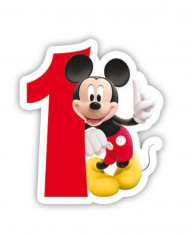 Lumanare Mickey Mouse cu cifra pentru aniversari 1 an foto