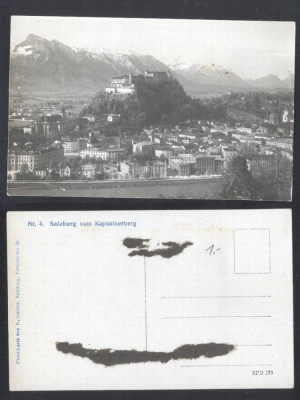 Austria - Postal History Rare Old Photo postcard Salzburg D.888 foto