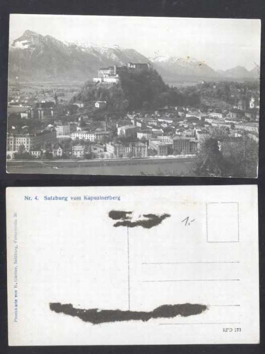 Austria - Postal History Rare Old Photo postcard Salzburg D.888