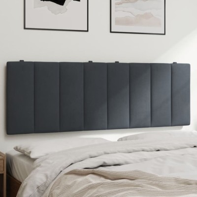 vidaXL Pernă tăblie de pat, Hanko, gri &amp;icirc;nchis, 140 cm, catifea 374670 foto