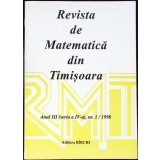 REVISTA DE MATEMATICA DIN TIMISOARA - NR.1/1998-DAMIAN BIRCHI-339350