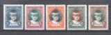 Luxembourg 1929 Child welfare Caritas Mi.213-217 MH M.109, Nestampilat