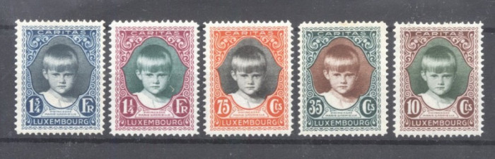 Luxembourg 1929 Child welfare Caritas Mi.213-217 MH M.109