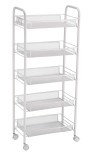 Cumpara ieftin Carucior servire fier alb 44 x 26 x 102 cm