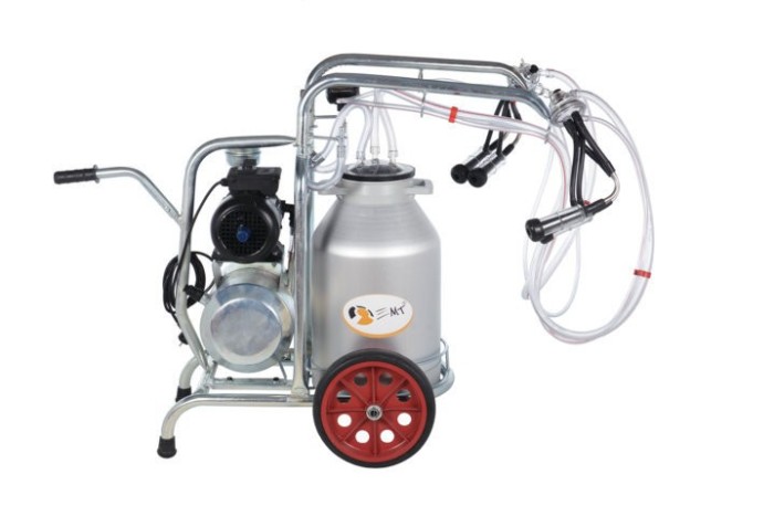 EMT. Aparat de muls oi si capre 2 posturi cu bidon din aluminiu 30 litrii EMT 2+1 GA30