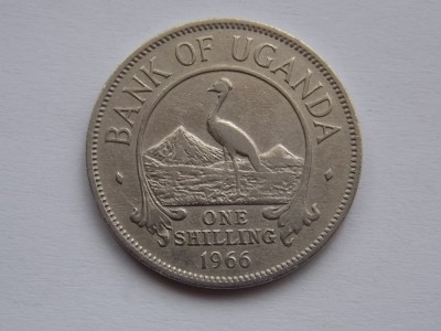 ONE SHILLING 1966 UGANDA foto