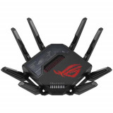 Router Gaming Wireless ASUS ROG Rapture GT-BE98, Quad-Band, WiFi 7, Gigabit, 25000 Mbps, 8 Antene (Negru)
