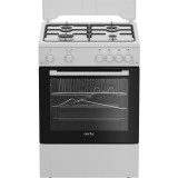 Aragaz pe Gaz Arctic ABGM6611DTTL, 4 arzatoare, Rotisor, Iluminare cuptort, Alb