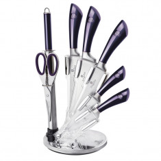 Set cutite 8 piese cu suport Purple Berlinger Haus BH 2670