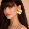 Cercei Floare de Aur Eleganti Ocazie Zi Seara Lungime 4cm
