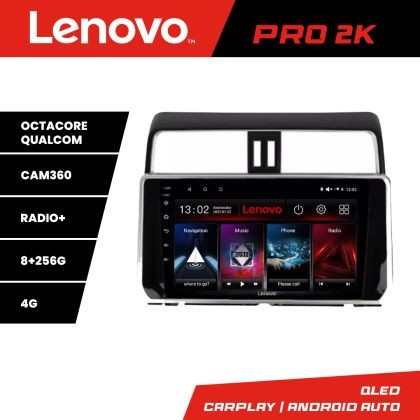 Navigatie Toyota Prado J150 2018- Lenovo Kit-1065 8 core QLED 2K 8+256 360 Android Waze USB Navigatie Internet Youtube Radio CarStore Technology