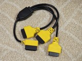AUTOOL OBD2 Splitter Cable OBD 2 Extend Y Cables 1 to 3 Converter Adapter Wire 50cm J1962M to 3-J1962F OBD2 Extension Split Cord