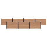 vidaXL Panou de Gardă 7 pcs WPC și Aluminiu Maro 3429435