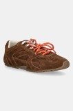 Nokwol sneakers din piele &icirc;ntoarsă Atlas Tan Suede culoarea maro, Atlas Tan Suede